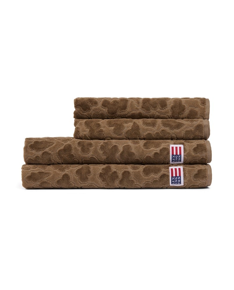 Lexington Velour Jacquard Leaves Badetuch