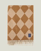 LEXINGTON Argyle Plaid aus recycelter Wolle, fudge/weiß