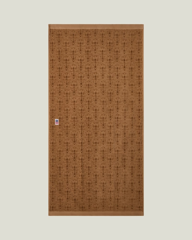 LEXINGTON Velours-Jacquard-Handtuch mit Ornamenten, fudge