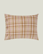 LEXINGTON Karierter Kissenbezug aus Baumwollflanell, fudge/beige/fig