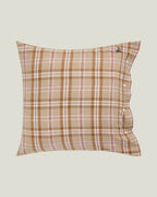 LEXINGTON Karierter Kissenbezug aus Baumwollflanell, fudge/beige/fig