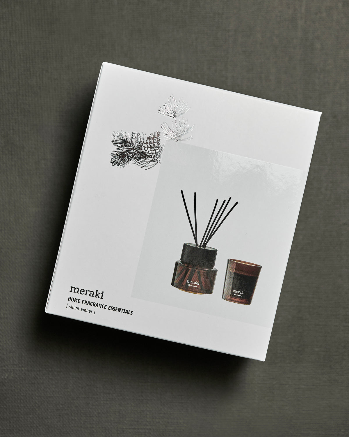 Meraki Silent Amber Raumduft-Diffusor + Duftkerze Geschenkbox