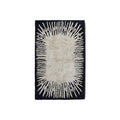 HKliving Monochrome Badematte – Baumwolle, 75x120 cm, black/cream