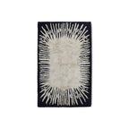 HKliving Monochrome Badematte – Baumwolle, 75x120 cm, black/cream