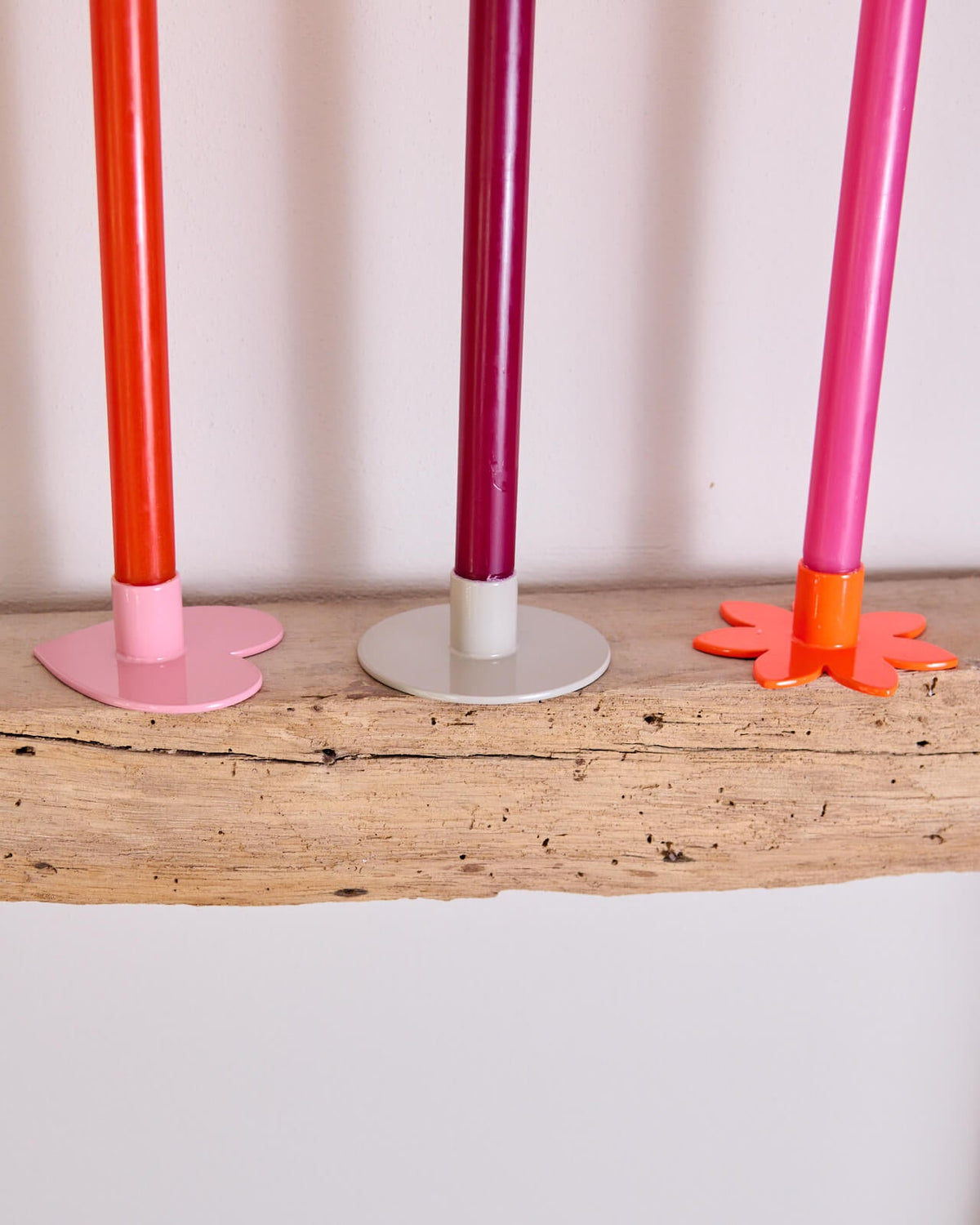 Kerzenständer | Kerzenhalter für Stabkerzen BLUME Orange + Kerze
